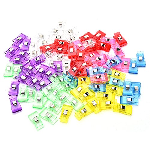 Aodoor 63 Stück Stoffklammern Wonder Clips, handwerklichen Wunder von Clips Kunststoff Nähen Craft Nähen Zubehöre Kunststoff (9 Farben, 2*1*1.5cm) - 3