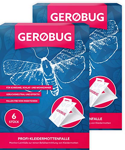 Gerobug Kleidermottenfalle 12 Stück - Mottenfalle Kleidermotten