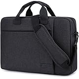 Laptop Bag 15.6 Inch,BRINCH Stylish Fabric Laptop Messenger Shoulder Bag Case Briefcase for 15 - 15.6 Inch Laptop / Notebook / MacBook / Ultrabook / Chromebook Computers (Black)