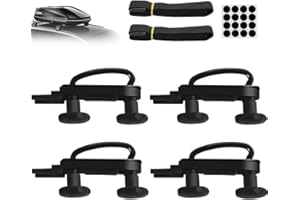 YANGUN Kit di fissaggio per box da tetto, 4 pezzi, supporto da parete a U, universale, per auto, furgone, kit di montaggio universale con 8 dadi di sicurezza e 2 bende