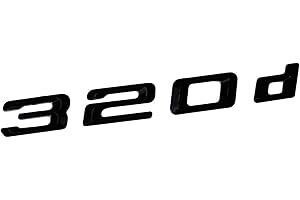 MCK Auto - 320d nero lucido logo del bagagliaio posteriore distintivo posteriore emblema modifica regolazione per F30 F31 F34