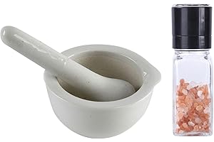 NXPWRC 1 Grinding Bowl, 1 Grinding Bottle, Pepper Grinder, Garlic Masher, Hand Grinder, Kitchen Utensils