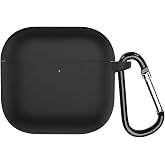 Microsonic AirPods 4 Kılıf Askılı Mat Silikon Siyah [AirPods 4 ile Uyumlu Kılıf - Siyah]