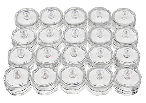 HONGCI LED Flammenlose Kerzen, LED unterwasser Wasserdicht Lampe Leuchte Deko Lichter Schwimmlichter Beleuchtung für Water Garden,Weihnachtsdeko, Hochzeit (20pcs)