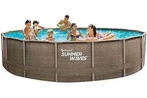 Polygroup Summer Waves Frame Pool Set Rattan Braun 427 x 107 cm (3000130)