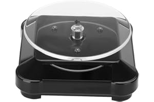 Salmue Solar Powered Rotating stand, Solar Showcase 360 Degrees Turntable Rotating Watch Phone Jewelry Organizer Display Stand Mount Holder, Collectible Display (Black)