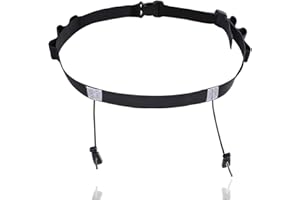 EIYVPRA Triathlon Startnummernband, Laufgürtel mit Nummernhalter, Ring Running Belt, Bauchtasche Gürteltasche für Radfahren, Triathlon, Marathon, Laufen, Schwarz