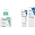 CeraVe Foaming Cleanser for Normal to Oily Skin 473ml with Niacinamide and 3 Essential Ceramides & AM Facial Moisturising Lotion SPF30 with Ceramides for Normal to Dry Skin 52 ml