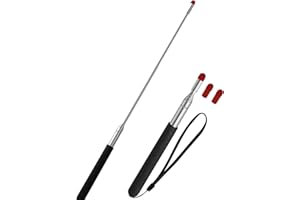 Kesote Zeigestab Ausziehbar Pointer Finger 2 PCS Zeigefinger Stab Zeigestock Teleskop Klassenzimmer Lehrer Zeiger Einziehbar auf 100 cm mit 2 Filz Rot Kopf, Schwarz