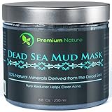 Dead Sea Mud Mask for Face and Body - 236 ml Melts Cellulite Treats Acne Strech Mark Removal - Deep Detox Cleaning Mask Pore Minimizer and Wrinkle Reducer - Natural and Organic Premium Nature