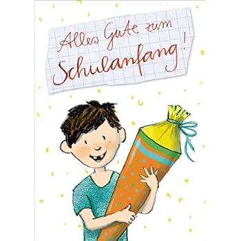 Einschulungskarte Für Mädchen – Süße Glückwunschkarte Zum Schulstart Mit Umschlag – Made In Germany