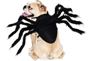 FENGSHENG-SHOP Halloween Pet Costume Spider Cosplay Apparel Dog Cat Spider Costume for Party Costume for Small Medium Dog Costume (M)