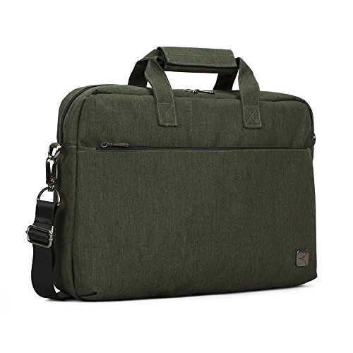Caison Wasserdicht Laptop Tragen Handtasche Computer Schulter Messenger Kreuzkörper Tasche Bag fuer 12.5″ 13.3″ 14″ Zoll Computer (Militärgrün) - 2