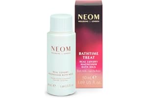 NEOM Real Luxury Magnesium Bath Milk 50ml Gift I 100% Natural scents Including Lavender, Jasmine and Sandalwood to Soothe Muscles and Tired Limbs I Stocking Filler