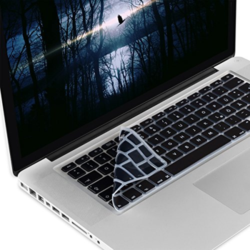 kwmobile Tastaturschutz Apple MacBook Pro 13″ 15″ (ohne Retina) / iMac Keyboard – QWERTZ Silikon Laptop Tastaturfolie – Notebook Tastaturschutzfolie Schwarz - 4