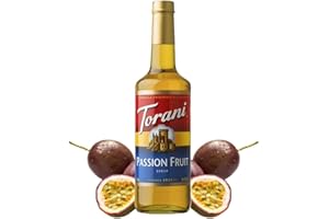 Torani Passion Fruit Syrup (750ml) - Premium Cane Sugar Flavouring for Tropical Cocktails, Iced Tea & Sodas - Exotic Fruit Taste, Vegetarian-Friendly