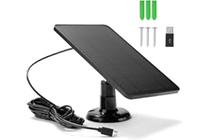 CRGANGZY 10 W 5 V wasserdichtes Solarmodul-Ladegerät mit Ständer, 2-in-1-Ladegerät, monokristallines Solarmodul, Autobatterie-Ladegerät, tragbarer Solarbatterie-Wartungsgerät mit 3 m Kabel