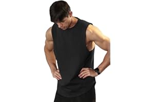 VIISENDY PRO Herren-Sport-Tanktops, Weste, Workout, Bodybuilding, Workout, Fitnessstudio, Shirts, Baumwolle, Ausschnitt, ärmellos, Muskel-T-Shirts