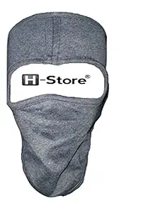 H-Store Ninja Plain Bike Riders Anti Pollution Dust Sun Protecion Full Face Cover Mask (Grey)