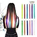 Produktbild Lange Extensions Haar clip in Echthaar, 12 Bunte Strähne Perücke gestreift für Fasching, Karneval, Halloween & Theater, Party, Damen Kinder(50 cm)