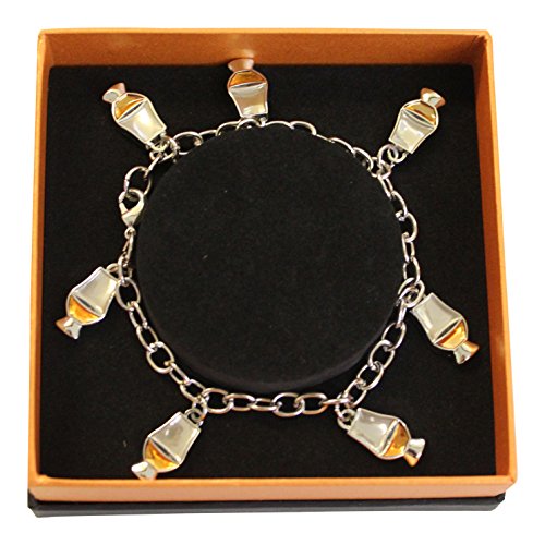 Vasos de whisky esmaltado encanto pulsera de cristal de whisky con caja de presentación