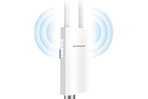 WONLINK Ripetitore WiFi Esterno, Access Point Esterno AC1200 Dual Band Ripetitore WiFi Esterno con 48V PoE Power, 2 * 1000M Porta Ethernet, WiFi Extender Esterno Supporta Modalità Ripetitore/Router/AP