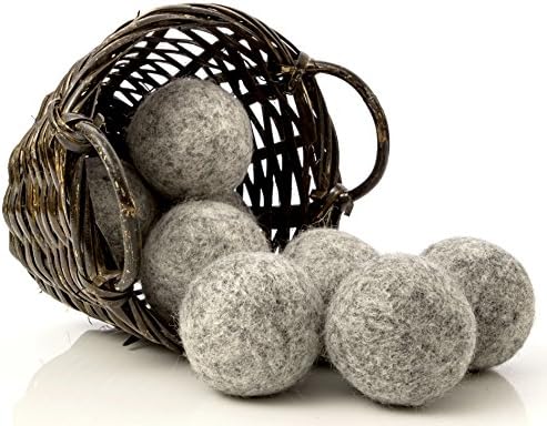 Kitchow Dark Wool Dryer Balls, 8-Pack — Made For Drying Colors/Darks — Natural Fabric Softener — Ecofriendly & Organic — Reusable Dryer Sheets for Infants