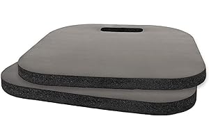 BLANKETSWARM Lot de 2 coussins de siège en mousse à mémoire de forme avec poignée de transport pour bateau, stade, blanchisseur, chaise