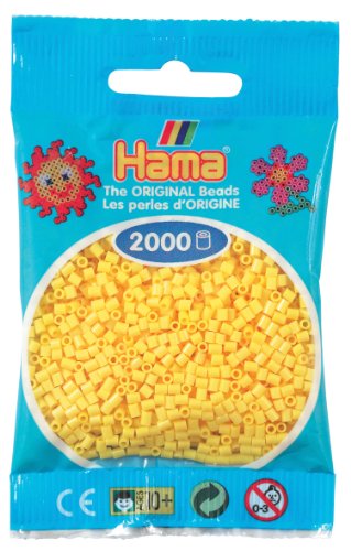 DAN Import Hama Perlen 501-03 - Mini cuentas (2000 unidades), color amarillo
