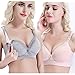 Cotton Nursing Bra, KUCI® Women's Wireless Cotton Maternity Bra With Front Closure Breastfeeding