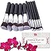 Beauty Bon Professional Makeup Brushes, 10 Piece Set, Vegan, With Plastic Handles, Great For Applying Concealers, Foundations, & Powders