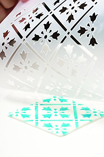 Dekorieren Schablone Damast, Kunststoff, transparent, 10 x 30 cm - 2