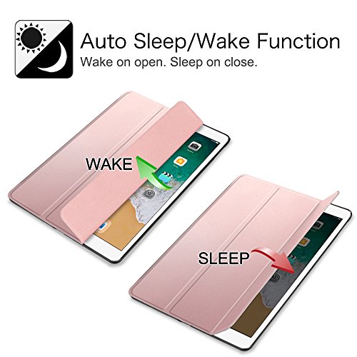 Fintie iPad Pro 10.5 Zoll Hülle – Ultra Schlank Superleicht Ständer Slim Shell Case Cover Schutzhülle Tasche mit Auto Schlaf / Wach Funktion für Apple iPad Pro 10,5″ Zoll Display 2017 Neue Modell, Roségold - 3