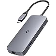 Spigen 6-in-1 Type-C Hub with Multi Port (1 x USB-C 100W, 1 x USB-C, 2 x USB-A (USB 3.1 Gen 2, Upto 10Gbps), 1 x HDMI(8K, 60Hz), 1 x Ethernet Port for Tablet, Laptop and MacBook etc.) - Dark Silver