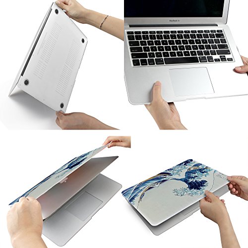 iDOO MacBook Schutzhülle / Hard Case Cover Laptop Hülle [Für MacBook Air 13 Zoll: A1369/A1466] – matt, Die große Welle vor Kanagawa - 6
