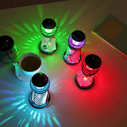 Deko Mittelmeer Style Leuchtturm Eisen Kerze LED Licht Haus Dekoration – Anker , 14.5cm - 7