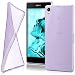 Produktbild MoEx Sony Xperia Z1 | Hülle Silikon Transparent Lila [OneFlow Clear Back-Cover] TPU Schutzhülle Dünn Handyhülle für Sony Xperia Z1 Case Ultra-Slim Silikonhülle Rückseite