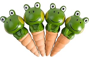 Kaxich 4 Pièces Auto-arrosantes en Terre Cuite, Arrosage Goutte à Goutte Automatique pour Plantes Boules D'Irrigation Système D'Irrigation Automatique pour Plantes D'intérieur et D'extérieur