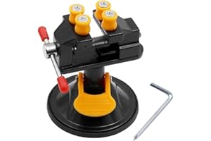Mesee Mini Étau d'Établi Universel à Ventouse, Vice Mâchoire de Table Pince à Sculpter Rotatif à 360 Degrés Outil de Serrage à Fixer pour Réparation Montre et Bricolage Sculpture Nucléaire Bijoux