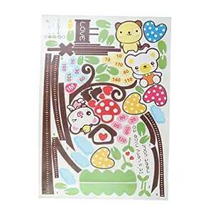 Heavy Driver Animal Height Sticker Wall Sticker Growth Sticker Kids Room Decor for Boys and Girls Room Decoration