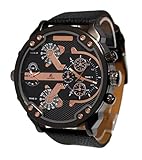 Zeigt Herren Große Zifferblatt XXL doppelte Anzeige