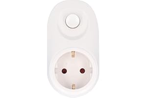 UNITEC 47535 Adaptor Plug with Dimmer, Socket Dimmer for Bulbs and High-Voltage Halogen Lamps up to 280 Watt, White