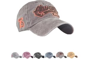 Joligiao Casquette de Baseball,Unisexe Vintage Jeans Chapeau Casquette Réglable Hip-hop Mode Snapback Sport Cap Broderie Lettres Trucker Motorcycle Cap