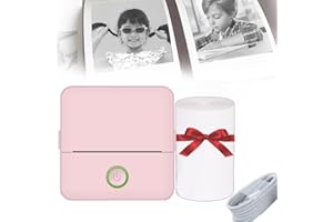 GLIART Doodle Dash Printer, Note Buddy Printer, Notebuddy Mini Portable Printer, Doodle Dash Mini Printer, Doodle Dash Pocket Printer, Portable Bluetooth Inkless Sticker Printer (Pink)