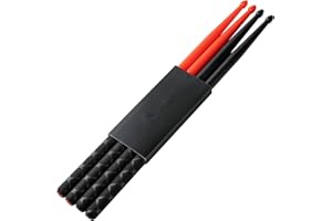Nylon Drumsticks 5A 2 Paar mit Anti-Rutsch-Griffen für Trommel Leichte Haltbare Kunststoff Übung 2 Paar Drumsticks für Kinder Erwachsene Musikinstrument Percussion Zubehör (Schwarz und Rot)