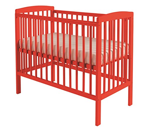 Kinder Valley Kai Baby Cot - RED Suitable From Birth up to 3 years
