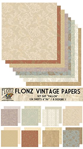 Paper Pack (24blatt 15x15cm) Pallor FLONZ Vintage Muster Papier fur Scrapbooking und Handwerk