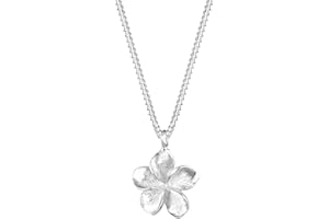 Elli Damen Halskette mit Frangipani Blüten Anhänger in 925 Sterling Silber 45 cm lang