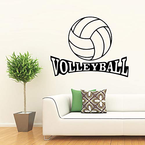 Preisvergleich Produktbild Geiqianjiumai Persönlichkeit Volleyball wandaufkleber Dekoration wandaufkleber Moderne wanddekoration kinderzimmer Dekoration schwarz L 43 cm X 55 cm