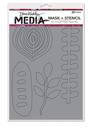 Ranger Organic Shapes Dina Wakley Stencil, White
